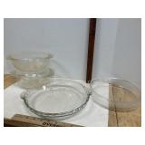 Pyrex Glass Bakeware Pie Dish Lidded Casserole