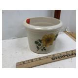 Zanesville Stoneware Sunflower Pot