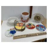 Pioneer Woman Coasters & Holder, Clock & More