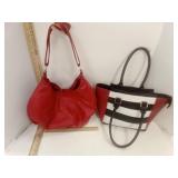 Red Faux Leather shoulder bag & Red White & B