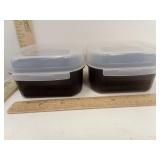 Tupperware Square Hinged Food Storage Boxes,