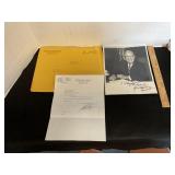 Sen George D Aiken Signed Photo & Letter