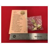 Gold Tone Flower Trowel Pins