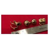 Monet Gold Tone Clip On Earrings 3 Pair