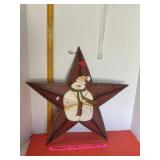 Metal Snowman Decor Star