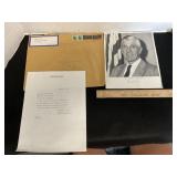 Sen Levertt Saltonstall Signed Photo & Letter