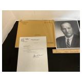Sen James B Pearson Signed Photo & Letter