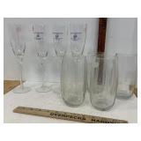 Barrel Shape Tumblers 4 & Champagne Flutes 4