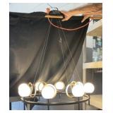 Fusion 30' W Matte Black 8 Lamp LED Chandelier