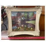 Shadow Box Type Water Wheel / Floral Art