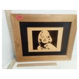 Marilyn Monroe Wood Cut Silhouette Framed &