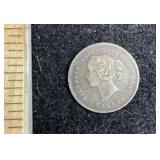 1900 Canadian Silver 5 Cent Coin