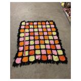 Crochet Granny Square Throw