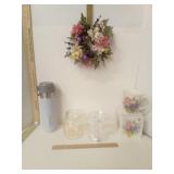 Floral Candle Ring, Stanley Metal Thermal Glass