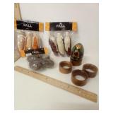 Fall Foam Ears Of Corn nip2, Wood Carved Acorns