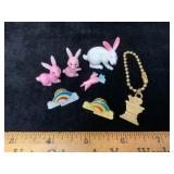 Vintage Bunny Minis & Pins & RX Keychain