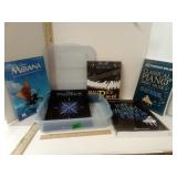 Blue Tote With Piano Music Books Moana, Frozen,