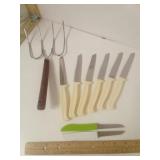 Assorted Pariing Knives 8 & Roast Fork