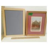 Chalk Message Board & Round Barn Photo Matted a