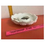Fenton Milk Glass Ashtray Candle Bowl