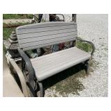 Vinyl & Metal Porch Glider