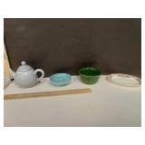 Ceramic Lidded Teapot, Candle Holder?, Homer