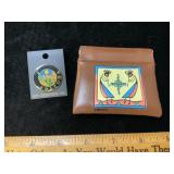 Vintage Maack Souvenir Coin Purse & Arizona Pin