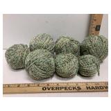 Green & Mixed Color Yarn Balls