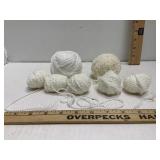 Yarn Balls Remnants White & Cream