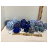 Various Blues Yarn Balls