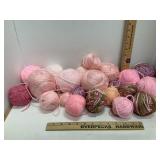 Various Pinky Pinks & Purples Yarn Balls