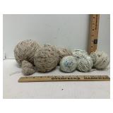 Various Off White Mixed Color Yarn Balls