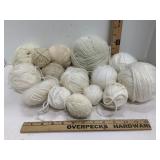 Various White Cream Yarn Balls Various Weights &