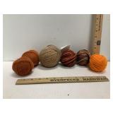 Various Oranges & Browns Yarn Balls