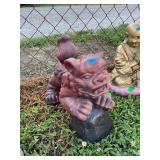 Cement Foo Dog Garden Sculpture