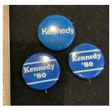 1980 Ted Kennedy For President Campaign Buttons
