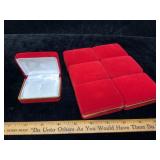 Gold Tone & Red Velvet Gift Boxes Jewelry 7