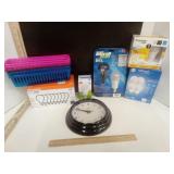 Craft Organizer Trays, Assorted Lightbulbs &