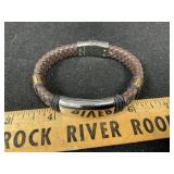 INOX 316L Leather & Steel Bracelet