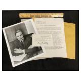 Sen Eugene J Mc Carthy Autographed Photo; Card &