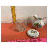 Nestle Glass Globe Mug Creamer (Cracked) & More