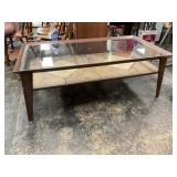 Metal Tile & Glass Coffee Table