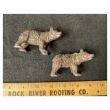 Cast Metal Bear Pair