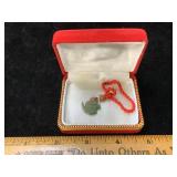 Small Jade Monkey ? Pendant On Red Cord