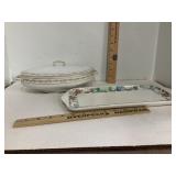 M.Z. Austria JHR & Co. Lidded Serving Dish & Tray