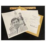 Sen Mike Gravel Photo Autographed Memo & Bio Sheet