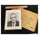 Sen Bob Bartlett Autographed Photo