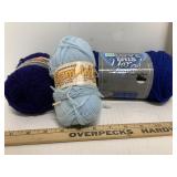 Blue Yarn Skeins