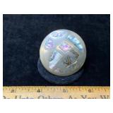Marked Sterling & Abalone Brooch Marked