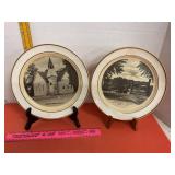 Hillsdale IN school & Church Plates
